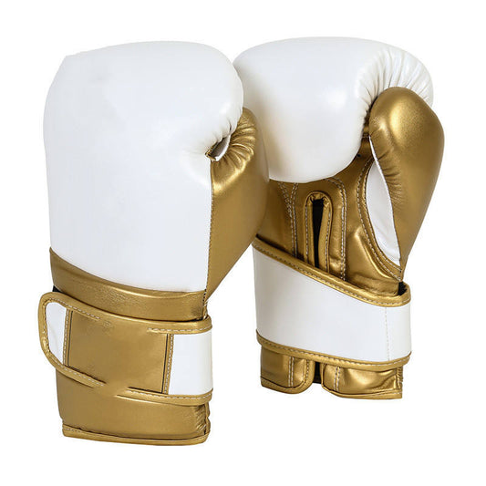 White & Golden Boxing Gloves